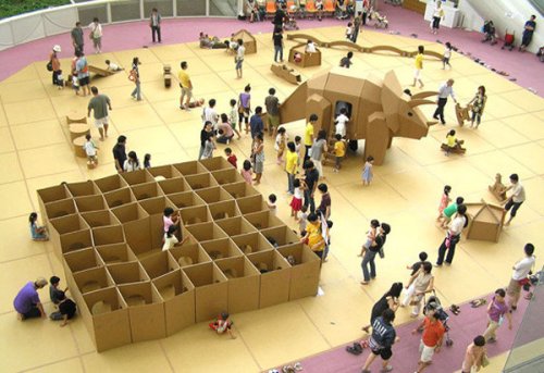 cardboard playground